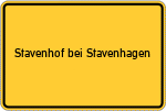 Place name sign Stavenhof bei Stavenhagen