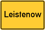 Place name sign Leistenow