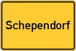 Place name sign Schependorf