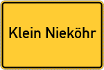 Place name sign Klein Nieköhr