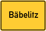 Place name sign Bäbelitz