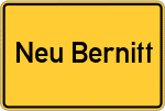 Place name sign Neu Bernitt