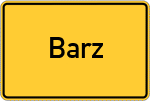 Place name sign Barz