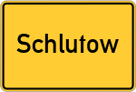 Place name sign Schlutow