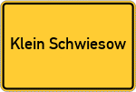 Place name sign Klein Schwiesow