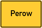 Place name sign Perow