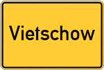 Place name sign Vietschow