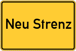 Place name sign Neu Strenz