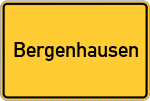 Place name sign Bergenhausen, Hunsrück