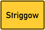 Place name sign Striggow