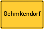 Place name sign Gehmkendorf
