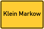 Place name sign Klein Markow