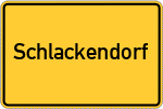 Place name sign Schlackendorf
