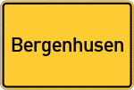 Place name sign Bergenhusen