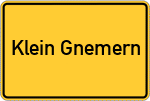 Place name sign Klein Gnemern