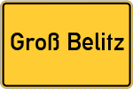 Place name sign Groß Belitz