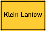 Place name sign Klein Lantow