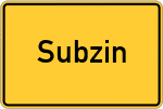 Place name sign Subzin