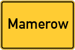 Place name sign Mamerow