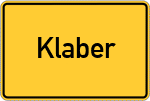 Place name sign Klaber