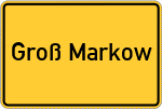 Place name sign Groß Markow