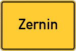 Place name sign Zernin