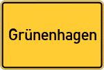 Place name sign Grünenhagen