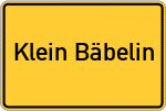 Place name sign Klein Bäbelin