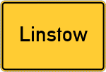 Place name sign Linstow