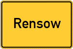Place name sign Rensow