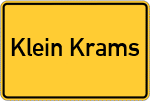 Place name sign Klein Krams