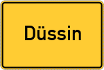 Place name sign Düssin