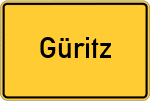 Place name sign Güritz