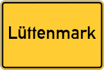 Place name sign Lüttenmark