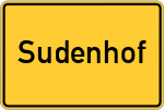 Place name sign Sudenhof