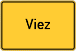 Place name sign Viez