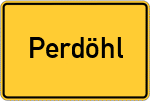 Place name sign Perdöhl