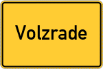Place name sign Volzrade