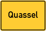 Place name sign Quassel