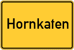 Place name sign Hornkaten