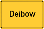 Place name sign Deibow