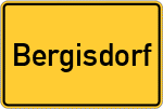 Place name sign Bergisdorf