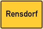 Place name sign Rensdorf