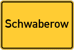Place name sign Schwaberow