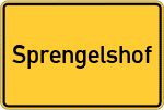 Place name sign Sprengelshof