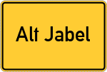 Place name sign Alt Jabel