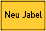 Place name sign Neu Jabel