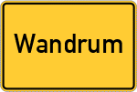 Place name sign Wandrum