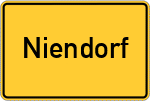 Place name sign Niendorf