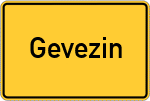 Place name sign Gevezin